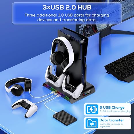 FYOUNG Cooling Fan Stand for PlayStation Portal