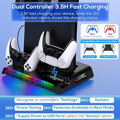 FYOUNG Cooling Fan Stand for PlayStation Portal
