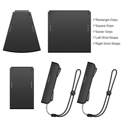 Fyoung 5 in 1 Hand Grip Connector Pack Compatible with Switch and Switch OLED for Joy Con with Wrist Strap