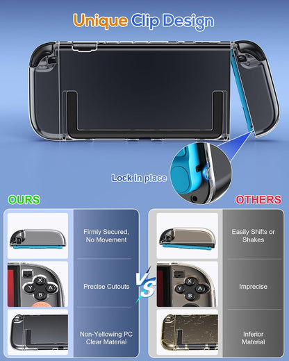 FYOUNG Switch 2 Protective Case,Cover Shell&Screen Protector for Nintendo 2