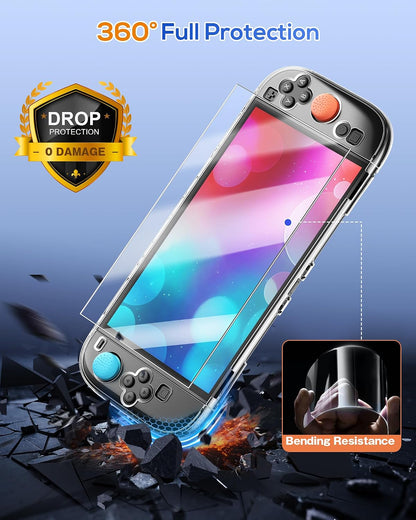 FYOUNG Switch 2 Protective Case,Cover Shell&Screen Protector for Nintendo 2