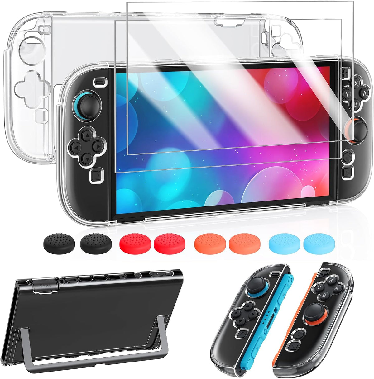 FYOUNG Switch 2 Protective Case,Cover Shell&Screen Protector for Nintendo 2